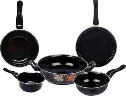 MY STORE Luxar Induction Bottom Non-Stick Coated Cookware Set