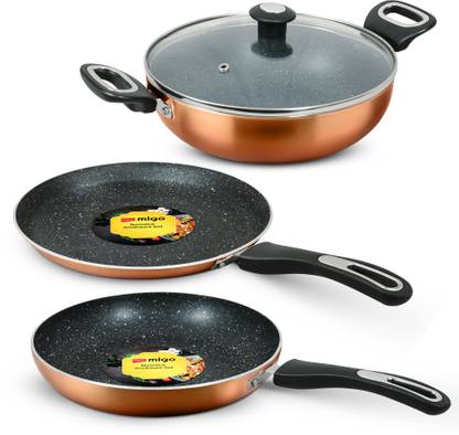 IMPEX 4 Pcs Nonstick Granite Cookware set FKT Festival Gift Set Induction Bottom Non-Stick Coated Cookware Set