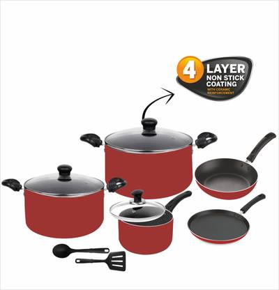 Rallison Appliances 10 Pcs gift Set Non-Stick Coated Cookware Set