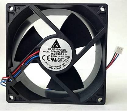 shoptron DELTA EFB0924HHE 24V 0.30A 92*38M Cooling Fan with 3-Wire Alarm Inverter Cooling Fan All in one Cooler