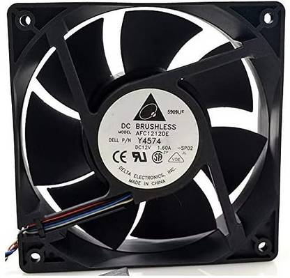 Electronic Spices Delta AFC1212DE 12V Fan 12V 1.60A 120MM PWM Temperature Control Cooling Fan Cooling Fan All in one Cooler