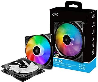 Deepcool CF140(2XFAN) MB Controlled 140 mm A-RGB LED Cooling Fan Cabinet Cooler