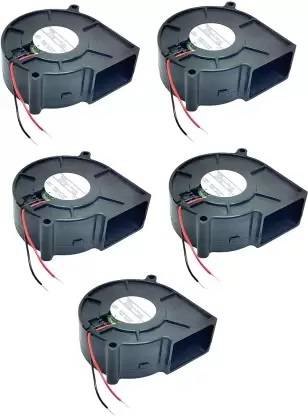 VINITRON 5Pcs 24V DC 7530 Fan Centrifugal Turbine Blower Radial Fan 13 CFM Automotive Cooling Fan All in one Cooler