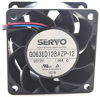 Electronic Spices Servo G0638D12BAZP-12 Server Cooler Fan 12v 1.66A Violent Cooling Fan 60x60x38mm Cooler