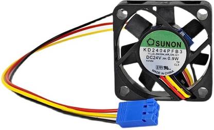 shoptron SUNON KD2404PFB3 24V 0.9W 4CM 4010 3-Wire Alarm Signal Frequency Converter Fan with Heat Sinks All in one Cooler