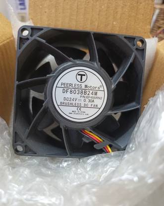 Enormity DF8038B24M Axial Fan 24V-0.30A DC Brushless Air Cooling Fan 80*38mm 3-Wire Fan with Heat Sinks All in one Cooler