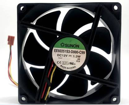 Electronic Spices EE92251S3-D000-C99 SUNON 90*90*25MM 12V 1.3W 9cm 3-Wire Cooling Fan Fan with Heat Sinks All in one Cooler