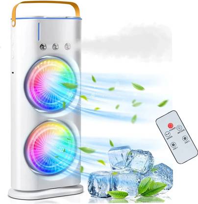 TURBOMAX Portable Mini Air Cooler Fan with Double-Ended Spray Cooling & Remote Control Cooling Fan All in one Cooler