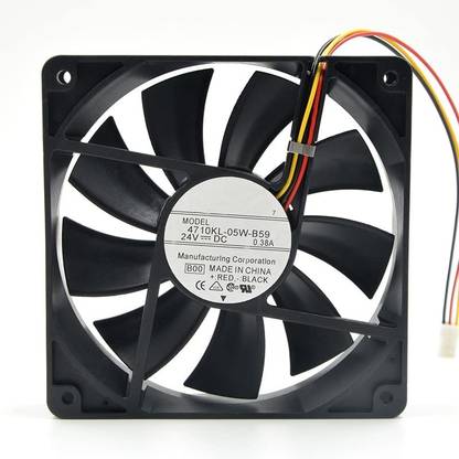 Enormity NMB 4710KL-05W-B59 Axial Fan 24V-0.38A DC Brushless Air Cooling Fan 12025mm 2Pin Fan with Heat Sinks All in one Cooler