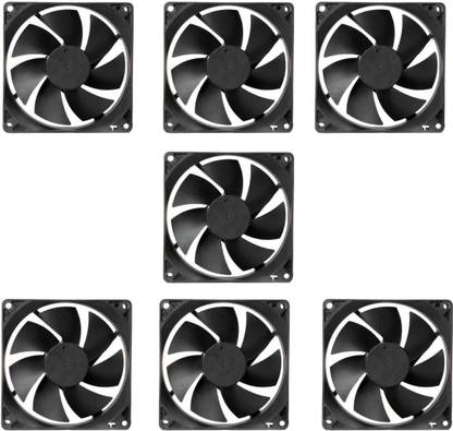 CyberSupreme Pack of 7 DC 12V Cooling Fan for DIY Incubator Cabinet & PC Case 3 inch Cooling Fan for PC Case CPU Cooling Fan Cabinet Cooler