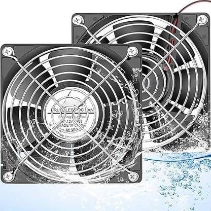 Enormity 120*25mm 12V DC IP68 Waterproof Fan High Speed Dual Ball Bearing Computer pack-2 Fan with Heat Sinks All in one Cooler