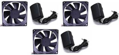 Sadiya DC FAN 3 PACK WITH ADOPTER Cooling Fan Cabinet Cooler