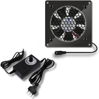 PGSA2Z 80mm AC Plug Fan (120V/110V/220V) with Adjustable Speed Controller for PC Cooling Fan Cabinet Cooler