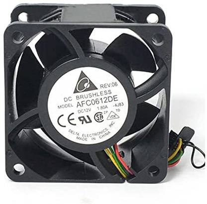 Electronic Spices Delta AFC0612DE 12V 1.8A 60*60*38mm 4Wire Brushless System Fan Fan with Heat Sinks All in one Cooler