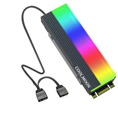 Zeitel SSD Aluminum Cooler 5V ARGB M.2 2280 Heatsink SSD Aluminum Cooler for PCIE NVME Cooler