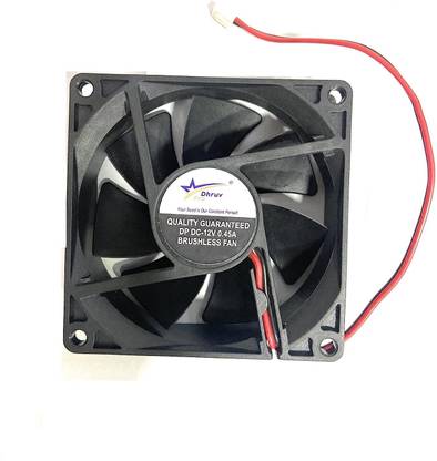 DHRUV-PRO 12V High Speed 80x80x25-MM, 3inch 4500-RPM 12V Cooling Cabinet Fan Fan Square Cooling Fan Cabinet Cooler