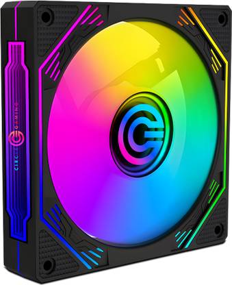 CIRCLE GAMING 120mm ARGB Case Fan, Infinity Mirror Design, PWM Control, ARGB Sync, 1600 RPM, Cooler