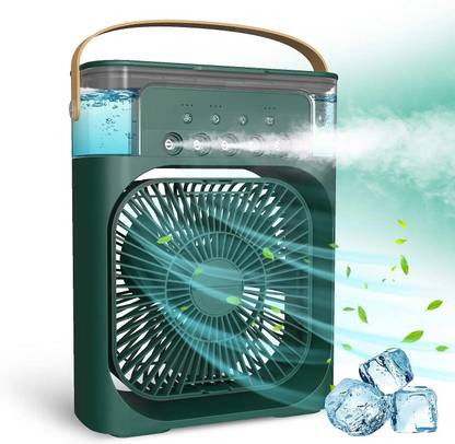 Qolic Mini Portable AC For Room and Office With Mist Spray Humidifier Cooling Fan All in one Cooler