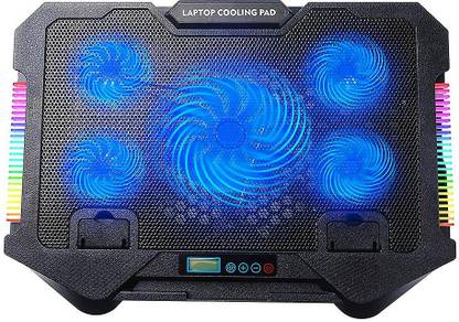 Softline Pro SP LPC-D4 Laptop Gaming Cooler Pad Mobile Stand Adjustable Laptop ,Tab, Nootbook 5 Fan Ergonomic Cooling Pad with Adjustable Height