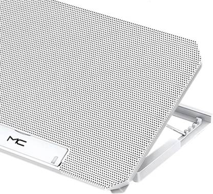 Lyla Laptop Cooler Cooling Pad 4 Adjustable Stand Radiator for Laptop PC White Cooling Pad with Adjustable Height