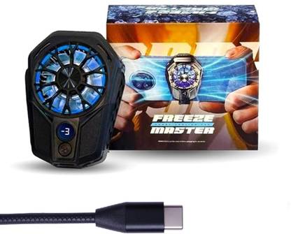 BERStronics Mobile Cooling Pad Refrigeration Chip & LED Temperature Display For Smartphone 1 Fan Ergonomic Cooling Pad with Adjustable Height