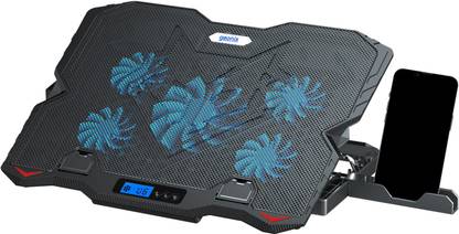 GEONIX GXLCP-015 5 Fan Ergonomic Cooling Pad with Adjustable Height