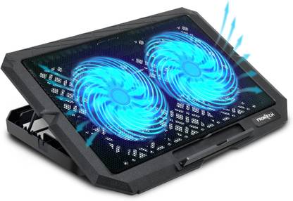Frontech Laptop Cooling Pad with LED Lights, 120mm 2 Fan Ergonomic Cooling Pad with Adjustable Height
