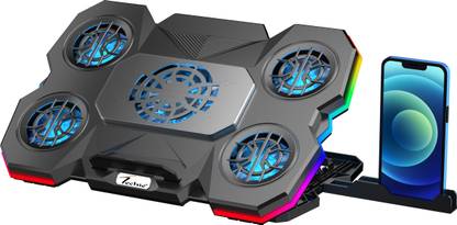 Techie TCP-VRGBM Arctic Flow 5 Fan Ergonomic Cooling Pad with Adjustable Height