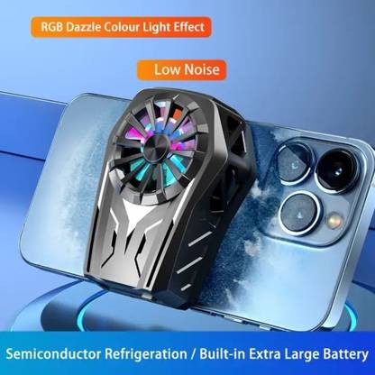 Cubonic L08 Semiconductor Cooler Rechargeable(2000mah) Upto 1.5 hrs Backup|RGB Light 1 Fan Cooling Pad