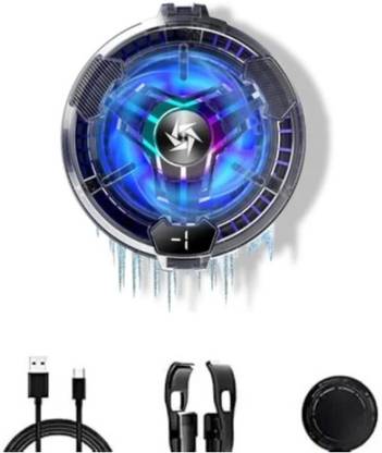 PAPLAJ ENTERPRISES SL10 Magnetic Mobile Cooler|Metal Adhesive Plate|Universal Clip| 1 Fan Ergonomic Cooling Pad with Adjustable Height