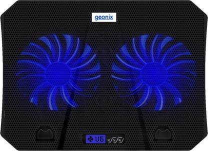GEONIX GXLCP-036 2 Fan Ergonomic Cooling Pad with Adjustable Height