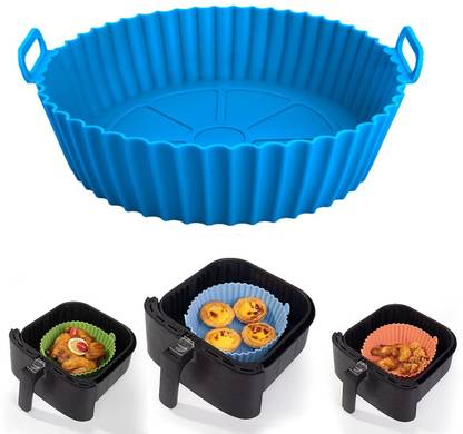 LIJIE Air Fryer- Air Fryer Tray, Food Safe Heating Baking Tray, Non-Stick Silicone Airfryer Tray
