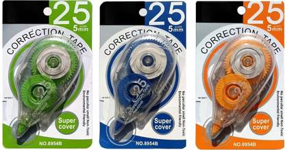 LKA Correction Tapes 75 Feet Long for School/Office/Crafts/Notes/Bullet Journal(3Pc) 5 mm Correction Tape