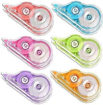 Eclet Correction Tape Pack of 2 Pcs Correction Taper X 5 MM, for Journal, 1 ml 5 mm Correction Pen,Whitener for Correction,Stationary Items Pen Tape