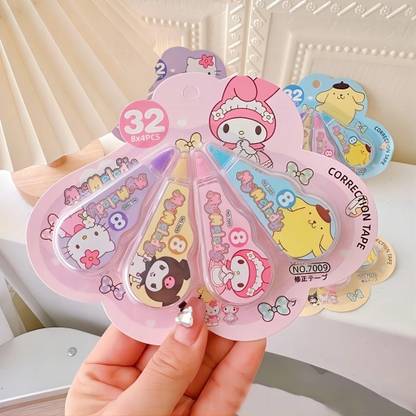 KLIDSHUSOZ TREASURE Sanrio Hello Kitty, Kuromi My Melody Pompompurin, School & Office Supplies 5 mm Correction Tape