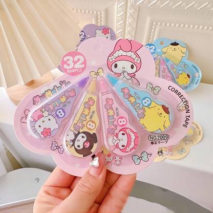 HARDSOSH'S COUTURE Sanrio Hello Kitty, Kuromi My Melody Pompompurin, School & Office Supplies 5 mm Correction Tape