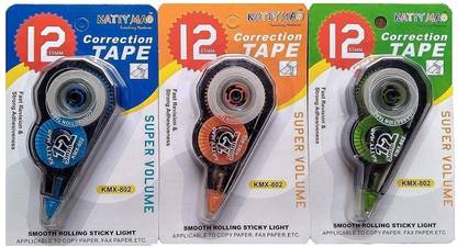 SAH Multipurpose 5m White Strip Error Correction Tape with Front Cap for Office 5 mm correction tape