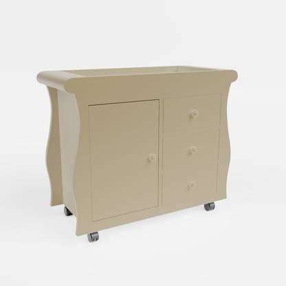 The Baby Station Snow Angle Changing Table for Baby Brown Changing Table