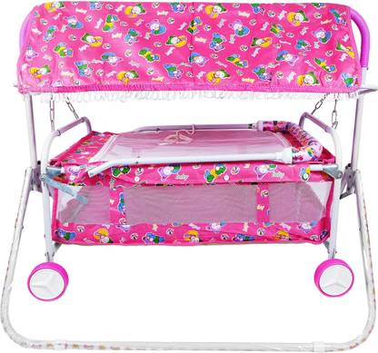 SWING N FLY Baby Cradle Mosquito Net Jhula Palna Stroller Infant & Toddler Beds Bassinet