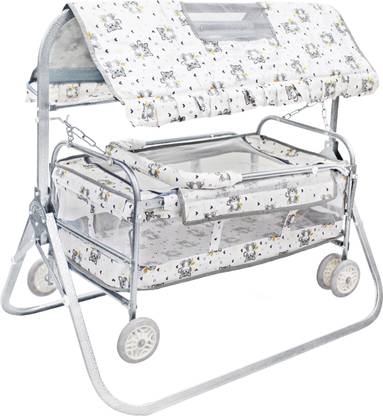 SWINGISH Musical Cradle square pipe for new born baby Cot