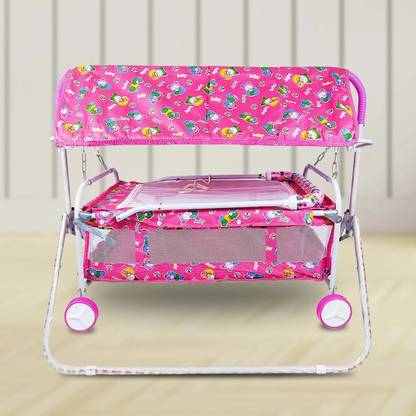 SWING N FLY Baby Cradle Mosquito Net Jhula Palna Stroller Infant & Toddler Beds Bassinet
