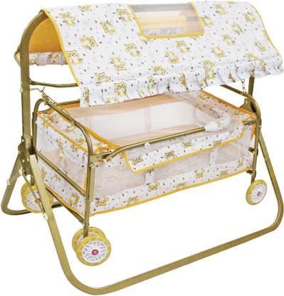 SWINGISH Musical Cradle square pipe for new born baby Cot