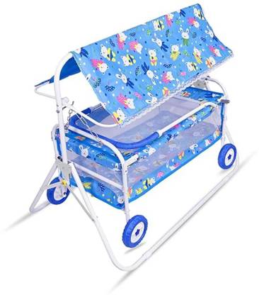 CHUNKY'S Foldable Baby Cradle with Swing, Jhula Palna for New Born Babies Bassinet