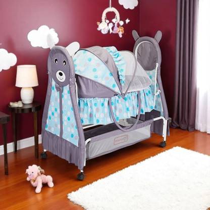 KIDDERY Bella+Baloo| Baby Bassinet |Sleep Safely & Comfortably| Mosquito Net Protection Bassinet
