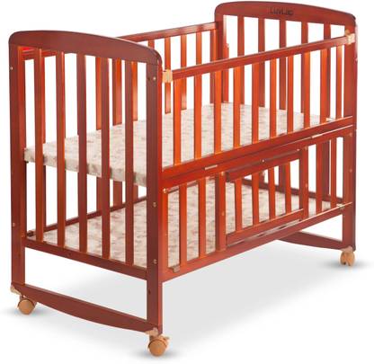 LuvLap C-50 Baby Wooden Cot with Mosquito Net (without Mattress), EN Certified, Cot