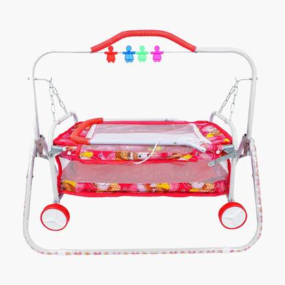 SWING N FLY Baby Cradle Mosquito Net Jhula Palna Stroller Infant & Toddler Beds Born Bassinet