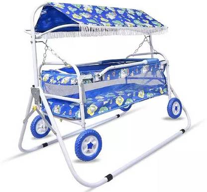 Akayu And Rk New Born Baby Combo Set With Hood Stylish Swing Bassinet And Baby Walker Bassinet