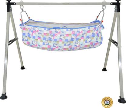 Cora Exim Cradle, Ghodiyu, Palna, Newborn Baby Cradle with Mosquito Net/ Cotton Hammock Bassinet