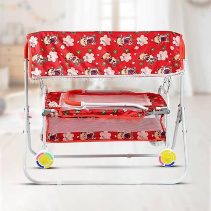 SWING N FLY Baby Cradle Mosquito Net Jhula Palna Stroller Infant & Toddler Beds Bassinet