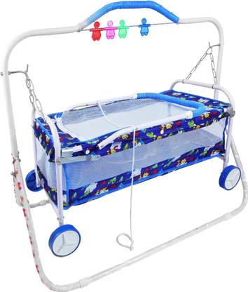 SWING N FLY Foldable Comfort Solf Cradle Bed with Swing Palna Jhula for New Born Baby Cot